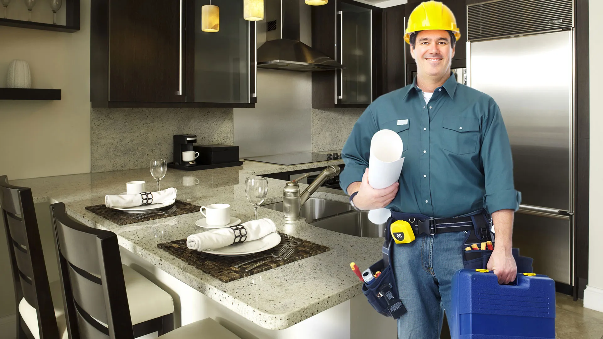 Professional certified technician diagnosing home appliance